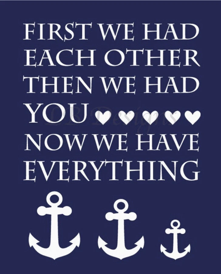 Estampado de ancla náutica para niño, decoración de habitación de bebé océano bebé 8x10 sin marco Foto 3 de 3