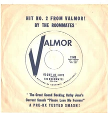 THE ROOMMATES--PROMO ONLY PICTURE/TITLE SLEEVE+1-SIDED 45--(GLORY OF LOVE)--PS
