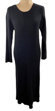 Wayf dede X Emily BFF Hollie Sweater Dress Back Tie Black Size L Large Long Slee