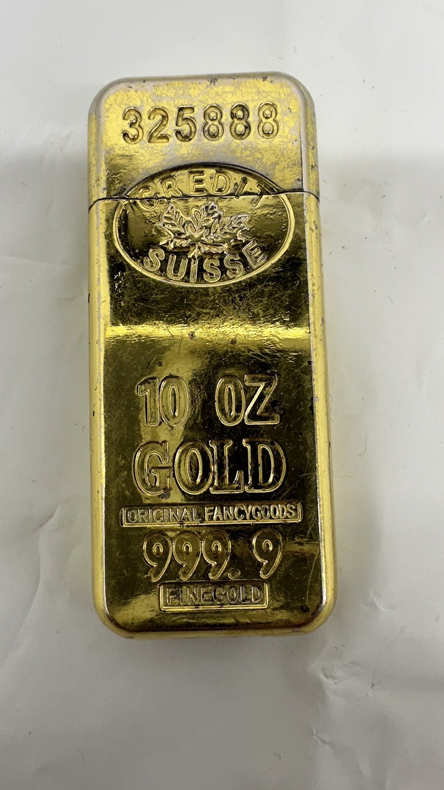 Vintage Gold Credit Suisse Gold Plated Promotional Lighter