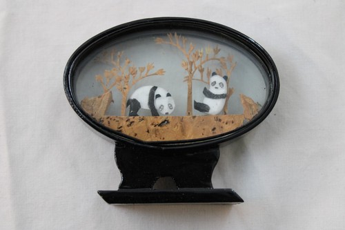 Vintage Miniature Asian Cork Diorama Set Of 6 Chinese Cork Art Carving in Box - Picture 7 of 21