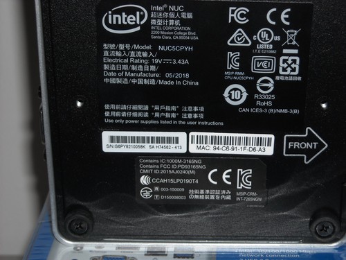 Intel NUC Mini Desktop - NUC5PGYH UNTESTED PARTS OR REPAIR ONLY - Picture 10 of 15