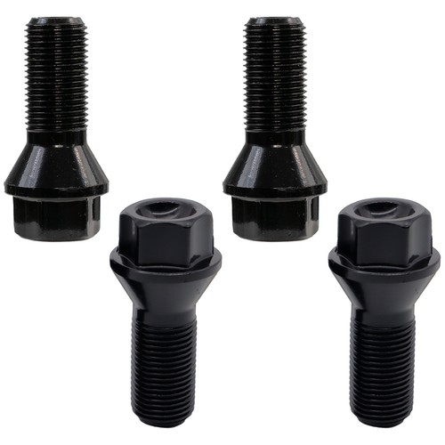 x4 Wheel Bolts Lug Nuts Black M14x1.25 For BMW 1 3 5 Series X1 X3 X5 36136774896 - Picture 6 of 9