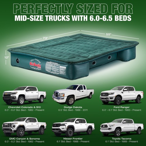 AirBedz Lite (PPI PV203C) Mid-Size 6'-6.5' Short Truck Bed Air Mattress, Gree... - Picture 8 of 8