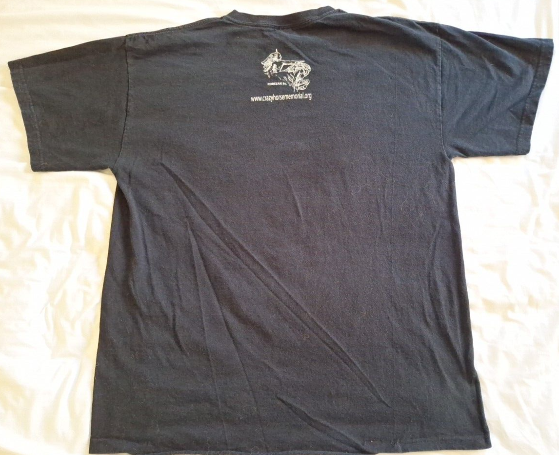 CRAZY HORSE MEMORIAL Black Hills SD Preshrunk 100% Cotton Gildan T