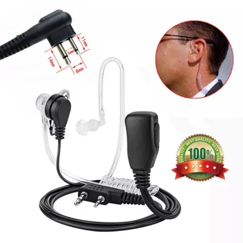 Auriculares de seguridad de 2 pines para radio walkie talkie Baofeng Motorola Kenwood - Imagen 1 de 7