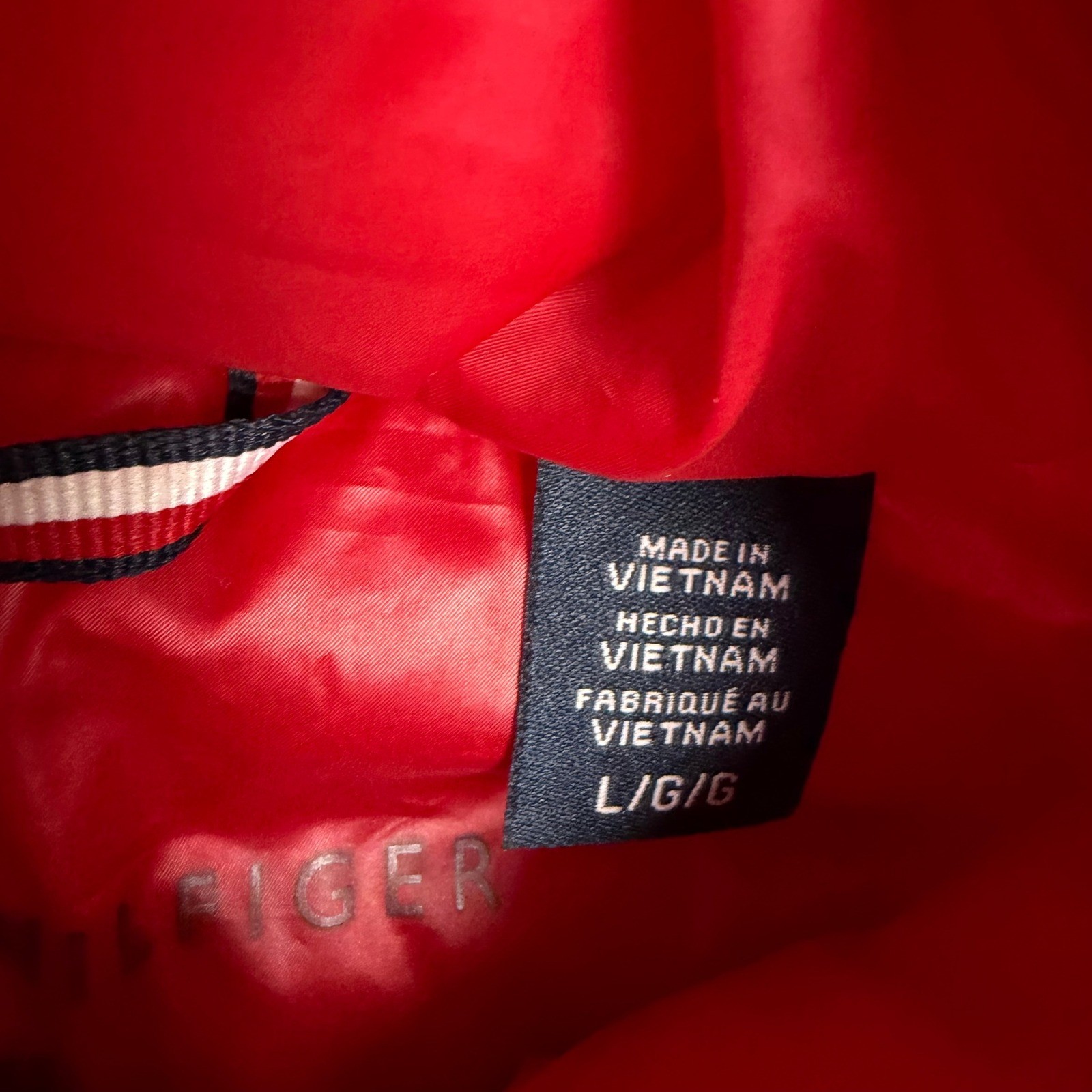 Tommy Hilfiger Womens Red Packable Puffer Vest Quilted Full Zip Size Large thumbnail 4