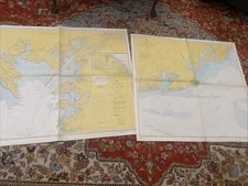 5- 1957 Nautical Maps:Nantucket Sound, Edgartown Harbor,Cape Cod Canal,Nantucket