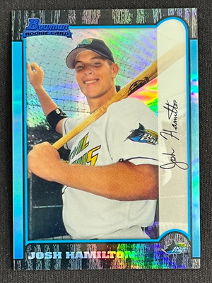 Josh Hamilton 2013 Bowman Chrome Blue Sapphire Rookie Card Reprints #431 Rays