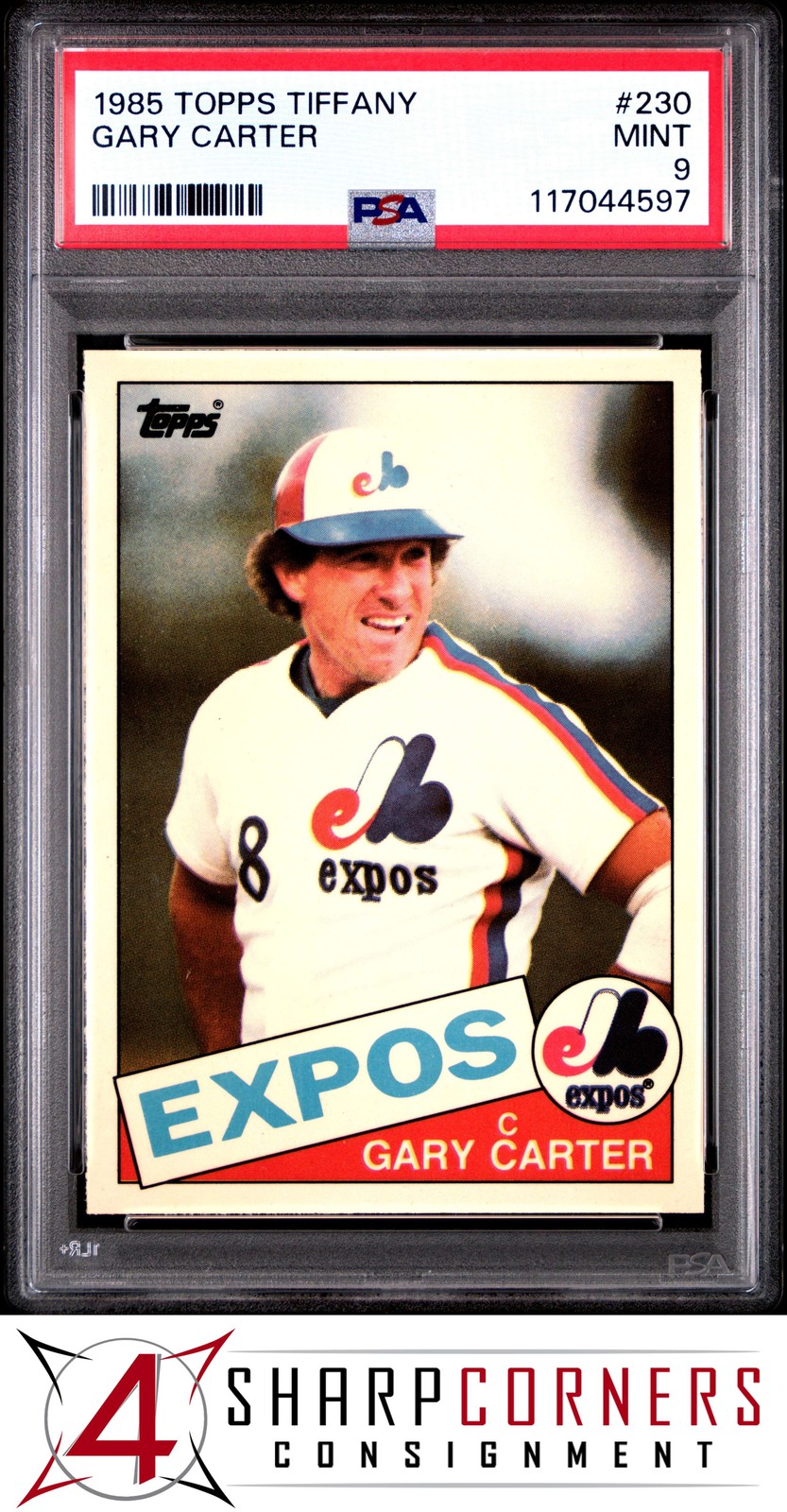 1985 TOPPS TIFFANY #230 GARY CARTER EXPOS HOF PSA 9
