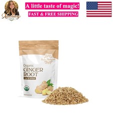 Organic Ginger Root Cut  Sifted, 4 Ounces Zingiber officinale USDA Certified...