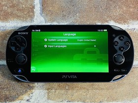 PS Vita PCH-1100 Crystal Black SONY Playstation 4GB Charger Tested No.2D DDP