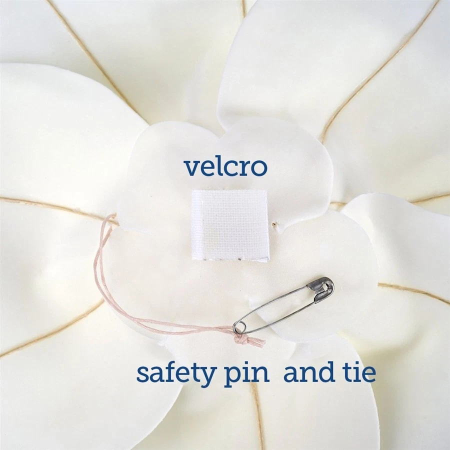 12 pcs 8" White Artificial Large Roses Flowers Wall Backdrop Party Wedding - Image 3 of 4