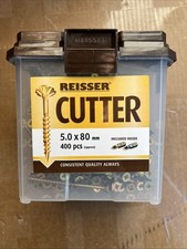 REISSER CUTTER TUB PZ COUNTERSUNK HIGH PERFORMANCE WOODSCREWS 5MM X 80MM 400
