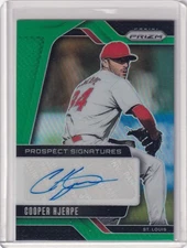 2025 PANINI PRIZM COOPER HJERPE PROSPECT SIGNATURES GREEN PRIZM AUTO #PS-CH