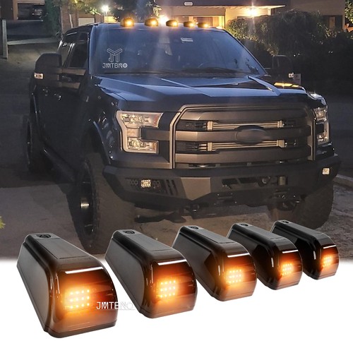 5 luces LED de techo ámbar inalámbricas con energía solar para Ford F-150 F150 F-250 - Imagen 1 de 14