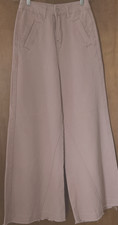 Zara Women's Denim Jeans Wide Leg High Rise Size S Inseam 28" Beige