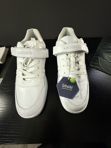 Lacoste T-Clip WHITE/WHITE 21G Mens White Leather Sneakers Shoes - Picture 5 of 5