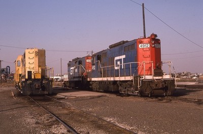 MS Original Dia GTW Grand Trunk GP9 #4912+4916 auf KSW Wichita KS 1991