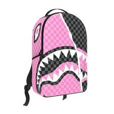 Sprayground Pink And Black Tear Sip Dlxv Backpack Bookbag School Bag 🔥 W/ Tag