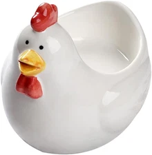 Chicken Ceramic Bowl 5.1 Inch Cute Animal Shape Salad Bowl Food Container for Ho