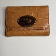 Balenciaga Tan Croc-Embossed Wallet