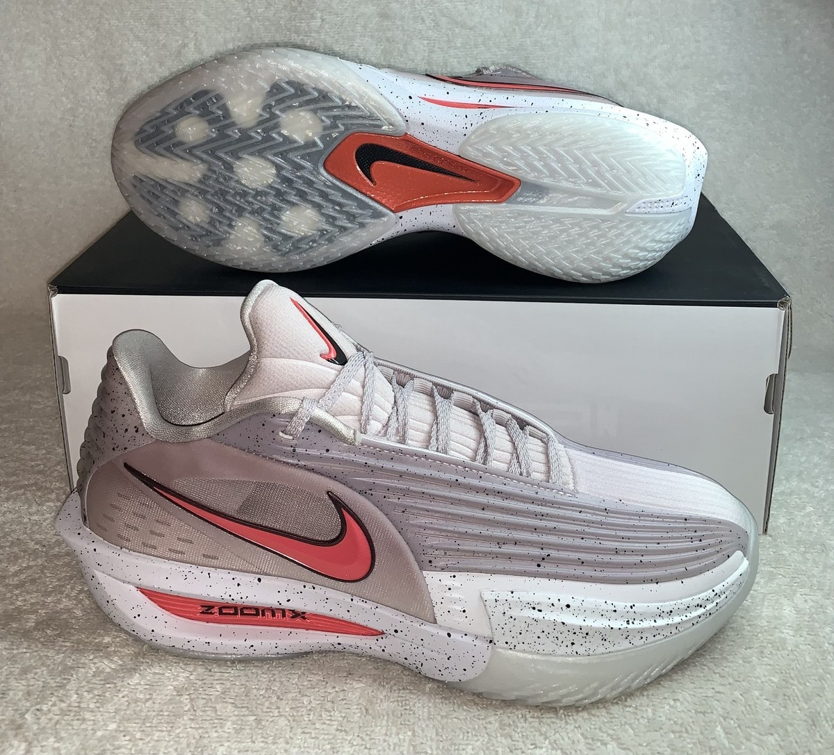 Nike Air Zoom GT Cut 3 Turbo Men\'s Size 9 HV9918 001 New Nike Zoom GT Cut 3 Turbo Platinum Violet/Bright Crimson  main image 3