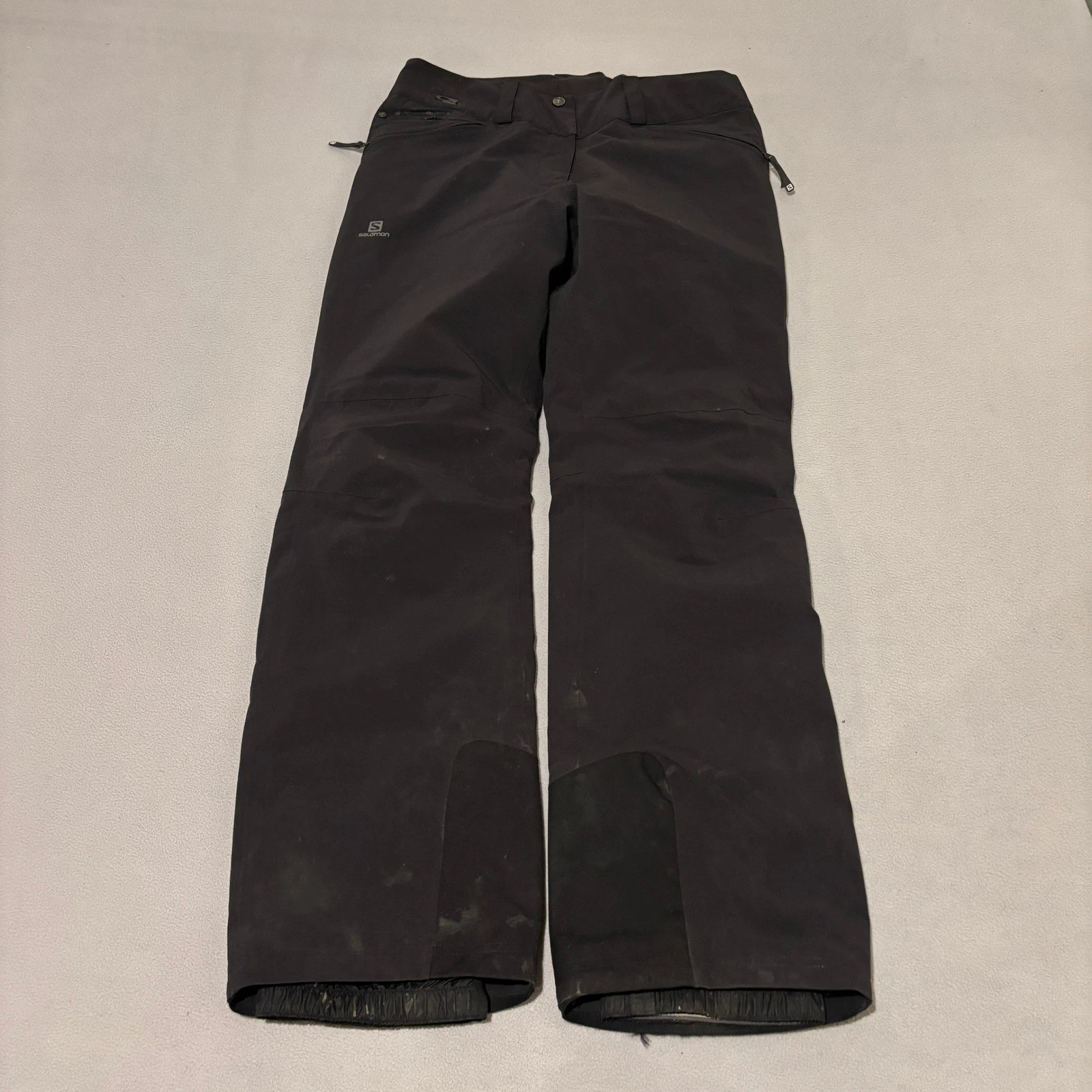 Salomon Clima Pro Storm Black Ski Pants Mens Large Insulated Snowboard Trousers