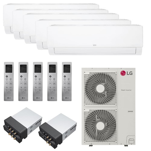 LG Ductless Mini Split Heat Pump System - 5-Zone - 48k BTU Outdoor - 7k + 12k...