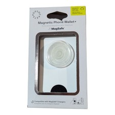 43-O PopSockets MagSafe PopWallet Phone Wallet  Grip iPhone - White/Clear
