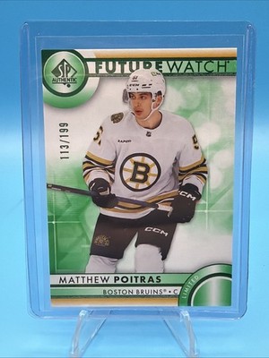 2023-24 SP Authentic Limited Green Future Watch Rookie #177 Matthew Poitras /199
