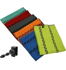 Golf Microfiber Waffle TRAX Towel with Magnetic Bag Latch-It Lime Green/Black