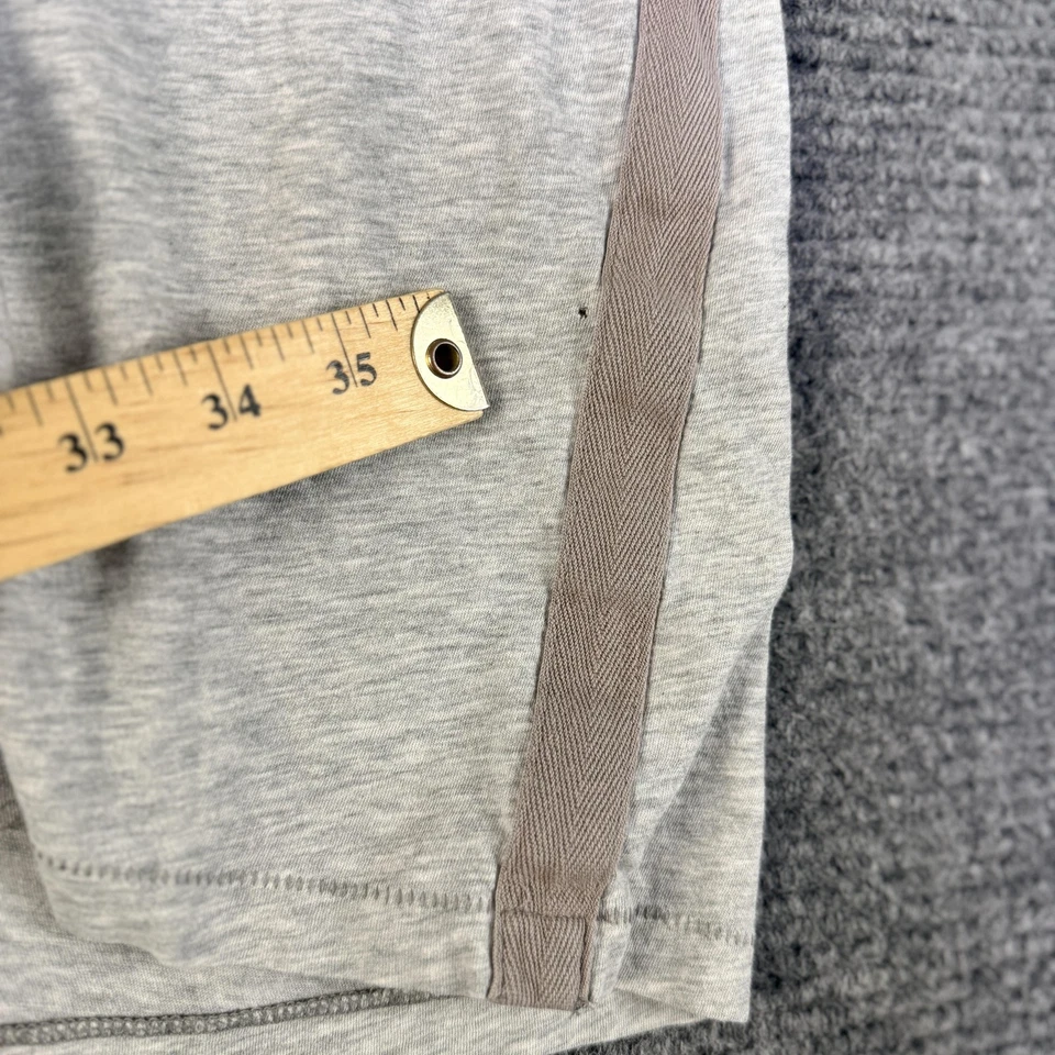 Camisa John Varvatos Star EE. UU. Para Hombres Grande Gris Ojal Cuello en V Manga Corta Algodón Foto 4 de 4