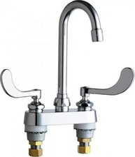 Chicago Faucets 895E265317ABCP DECK MOUNTED SINK FAUCET Gooseneck, Kitchen Sink