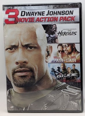 Dwayne Johnson DVD 3 Movie Pack Hercules GI Joe Pain & Gain NEW SEALED