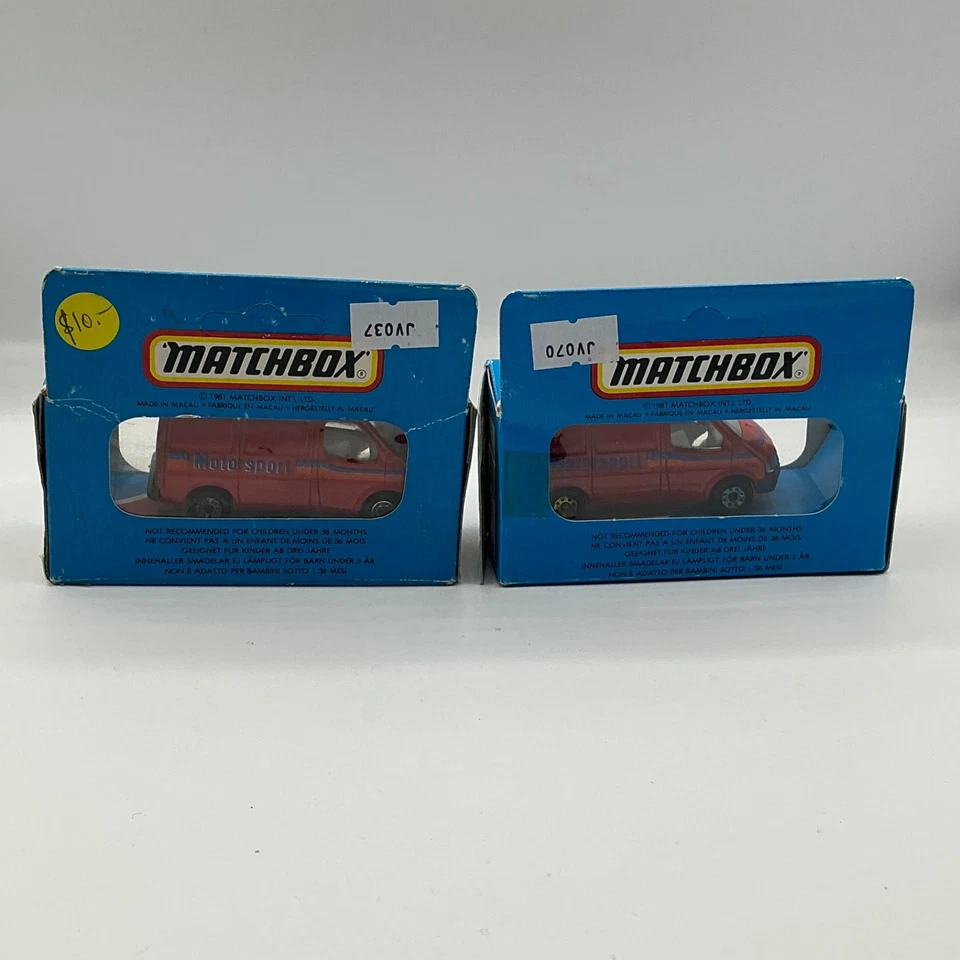 Matchbox 1-75 MB-60 Ford Transit Motorsport Red x 2 One Open & One MIB - Image 3 of 4