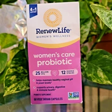 Renew Flora Women's Wellness Probiotic Vaginal Balance Uti Urinary Tract Gut 60c