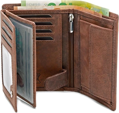 Portefeuille Volmer Cuir Vachette Protection RFID 15 Compartiments porte-cartes - Photo 1/4