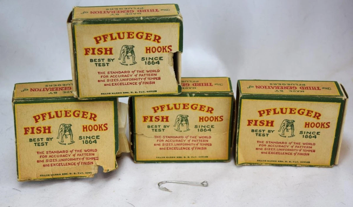 Leurres Vintage Pflueger Carlisle En Bois - Boîte D'origine - Pêche Antique
