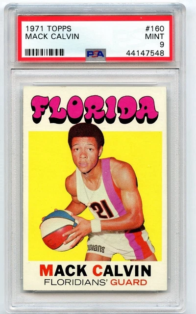 1971-72 Topps Mack Calvin #160 RC PSA 9 Rookie Low Pop Future HOF ABA All Time