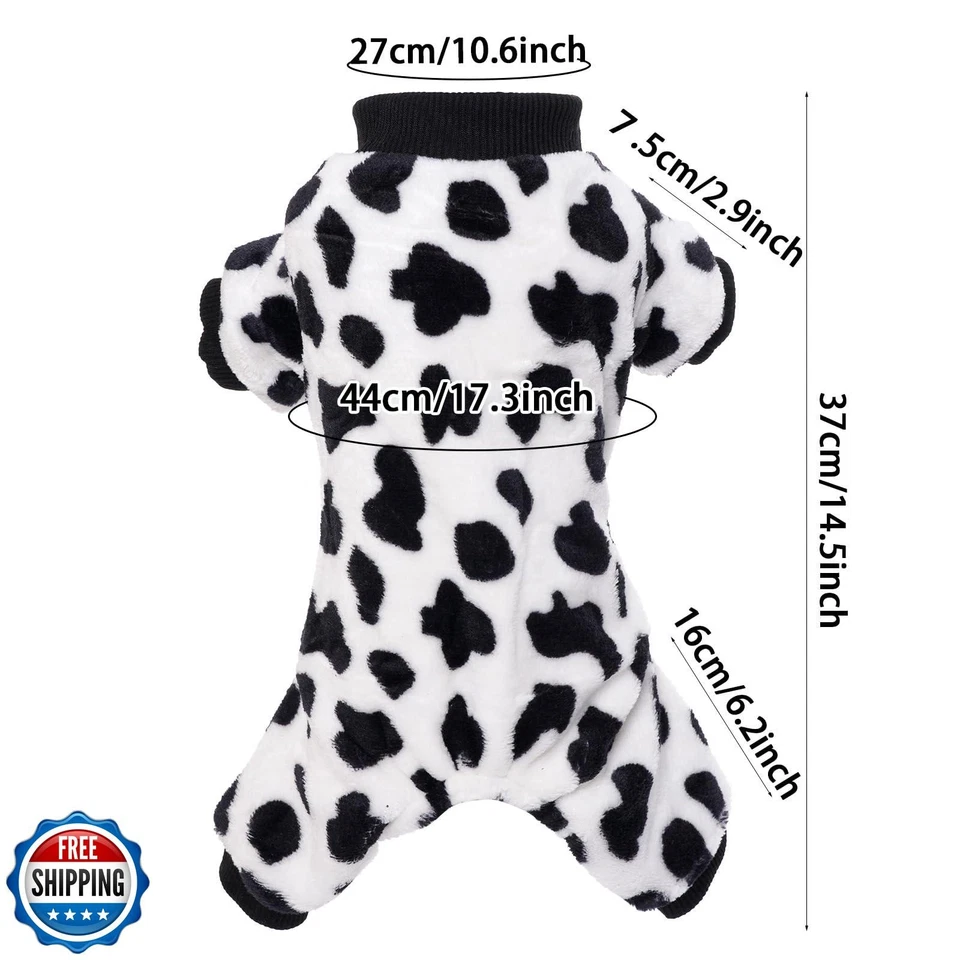 Macacão pijama estampado vaca cachorro choyaxo para filhote de cachorro roupa diária para animais de estimação - Imagem 3 de 4