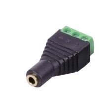 3.5mm Stereo Female Jack To AV Screw Video AV Balun Terminal Plug Adapter