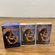 Aloha Hawaii 25 Island Favorites Cassettes Tapes Hula Girl Tiki Bar Sound Pool