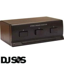3 Way Stereo Speaker Selector Switch Box Splitter For 3 Pairs Of Speakers
