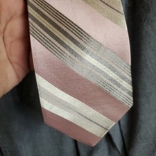 DKNY Men Necktie 57 x 2.75 Silk Geometric Workwear Professional