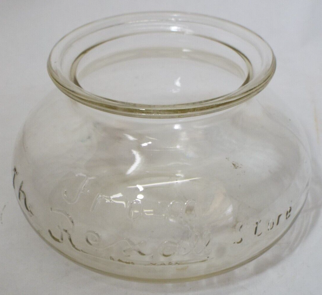 OLD Antique REXALL DRUG Pharmacy STORE Glass LEACH JAR Embossed