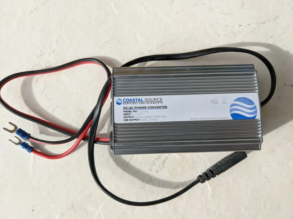 Coastal 200W 12V DC to 120V AC Inverter - Image 2 of 3