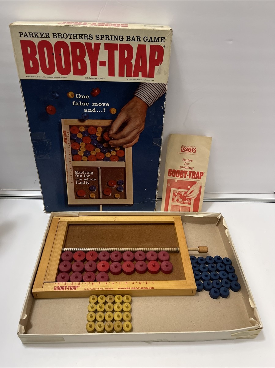 Vintage Booby-Trap Game Parker Brothers 1965 Wooden Trap Game | eBay