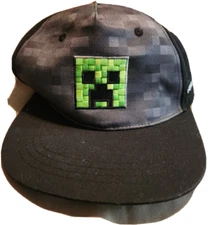 MINECRAFT CREEPER MOJANG Boys/Youth Baseball Cap Snapback Gamer Hat Age 4-12