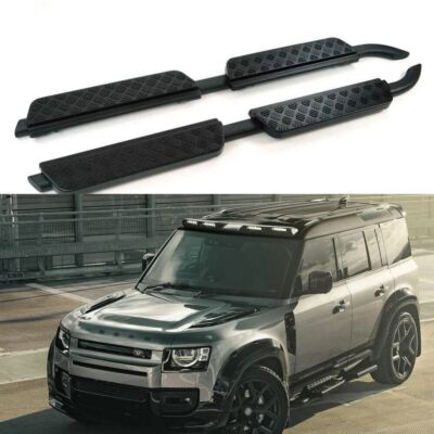 Non-Slip Side Step Racing Boards Nerf Bars for Defender 110 2020-2025
